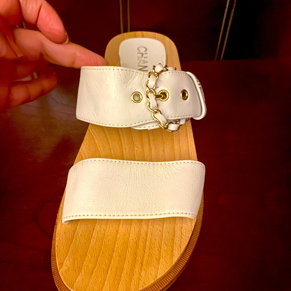White Sandals CHANEL